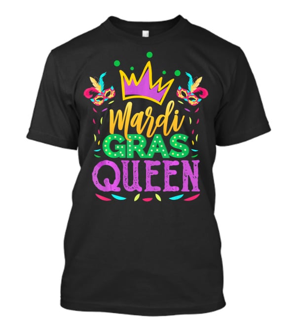Mardi Gras Queen Crown Mask T-Shirt