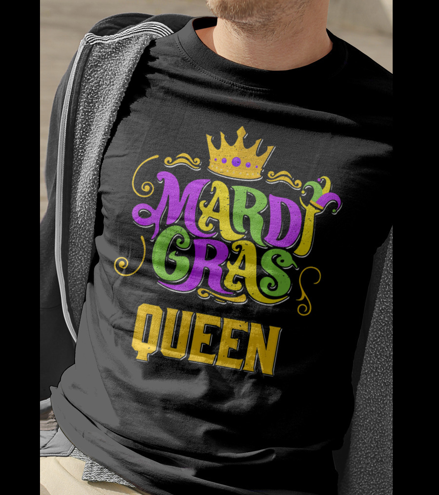 Mardi Gras Queen Crown Carnival Party T-Shirt