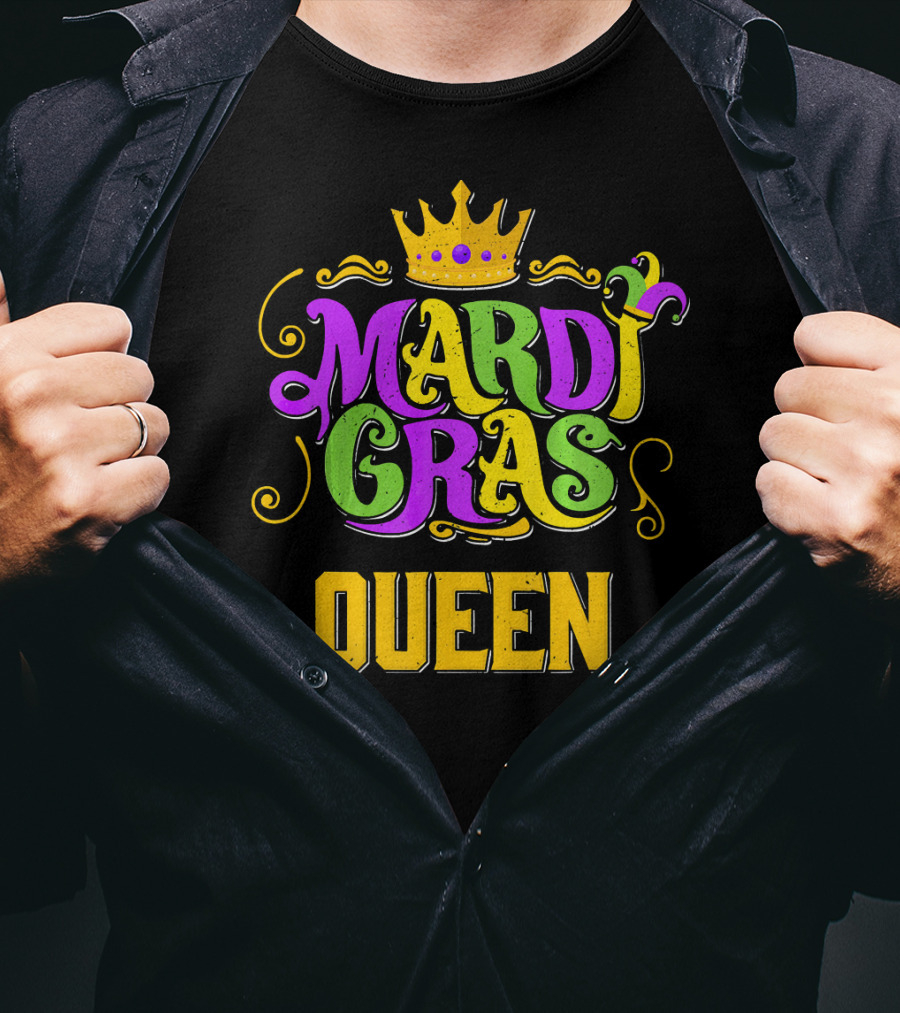 Mardi Gras Queen Crown Carnival Party T-Shirt