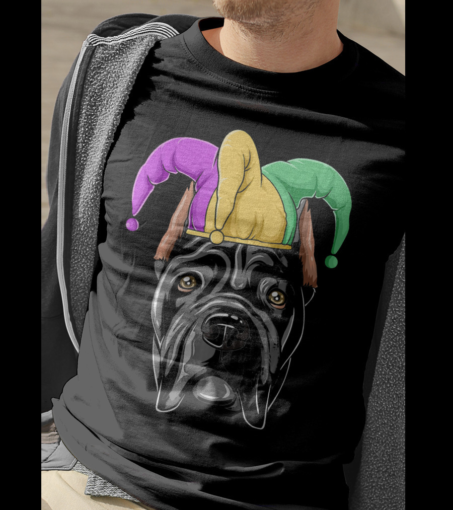 Cane Corso Mardi Gras Jester Carnival Hat T-Shirt
