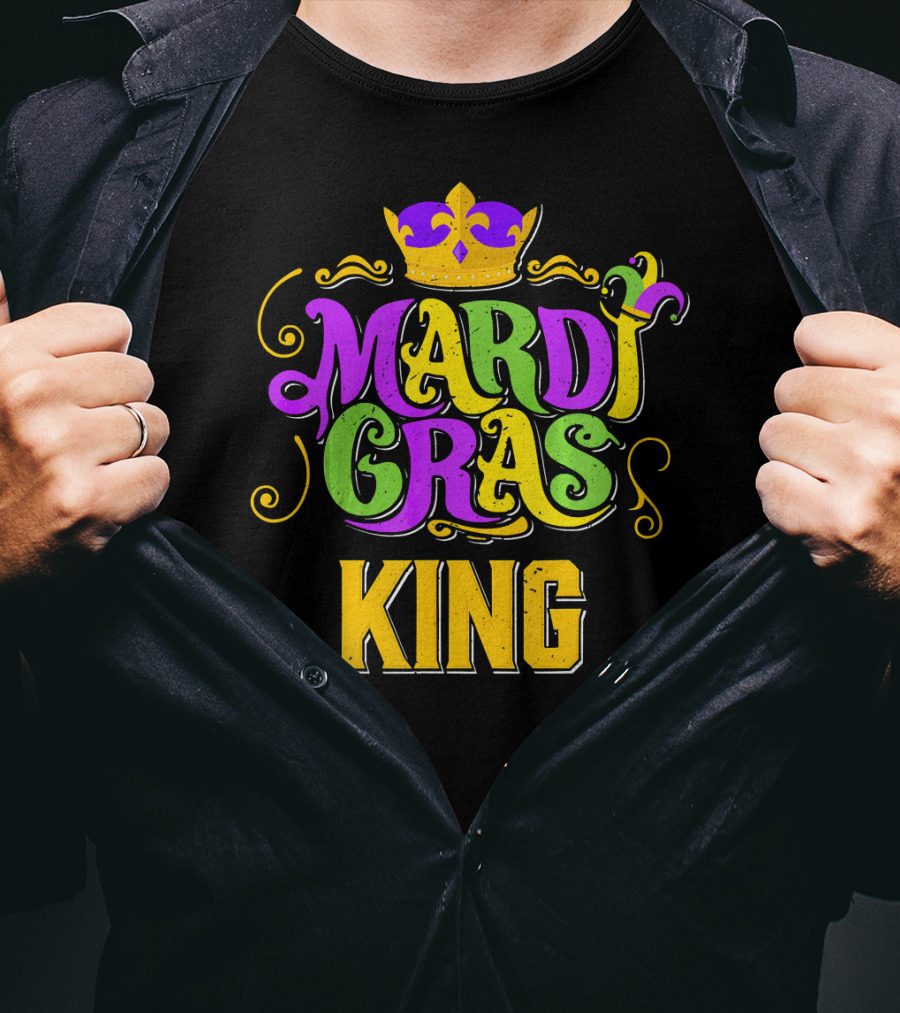 Mardi Gras King Crown Carnival Party T-Shirt