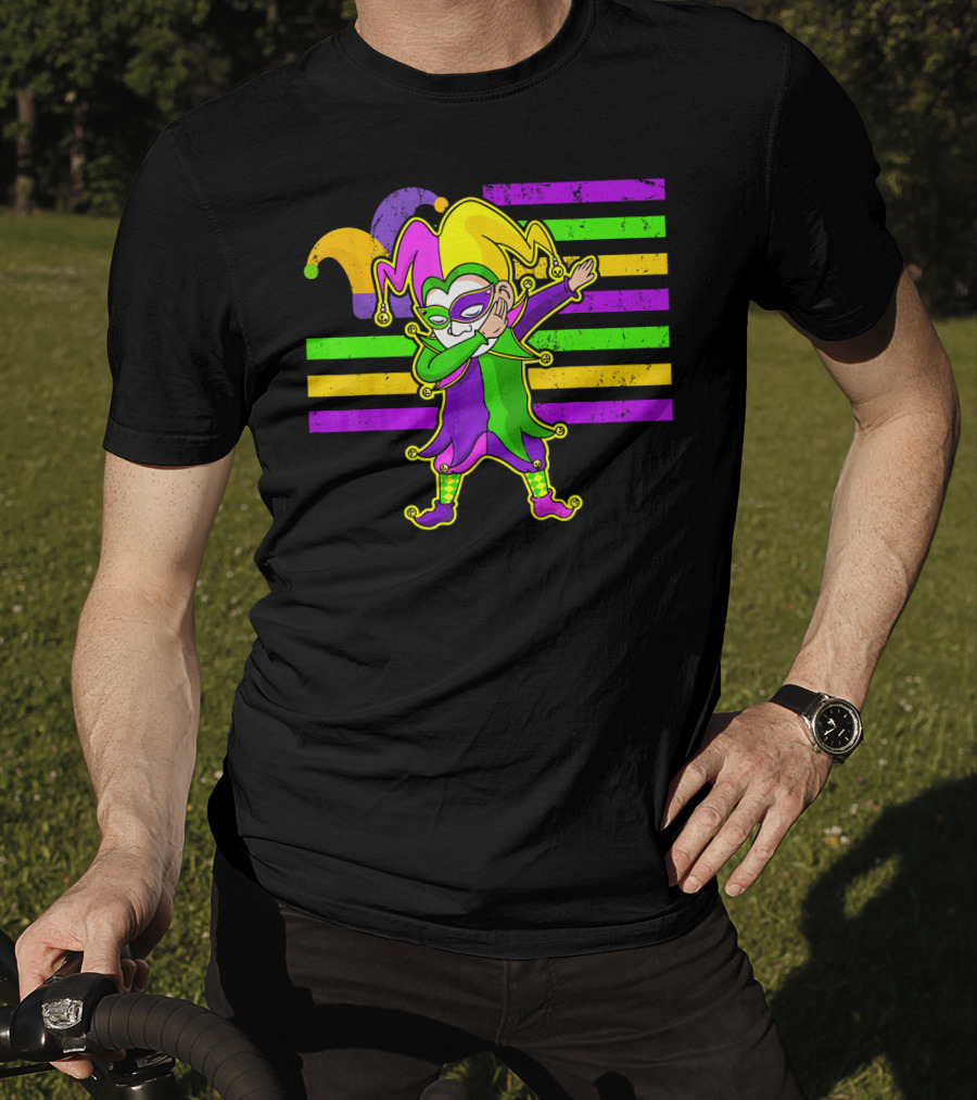 Mardi Gras Jester Dabbing T-Shirt