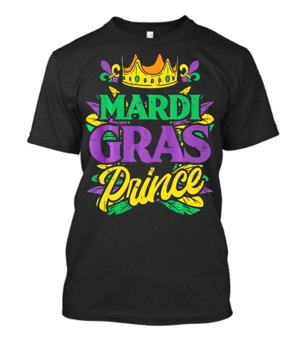 Mardi Gras Prince Crown Fleur-de-Lis Funny Carni T-Shirt
