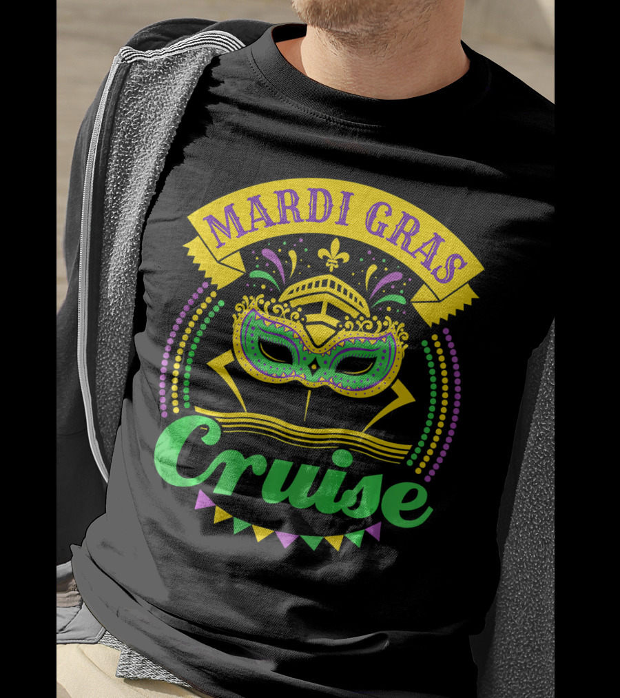 Mardi Gras Cruise Mask T-Shirt