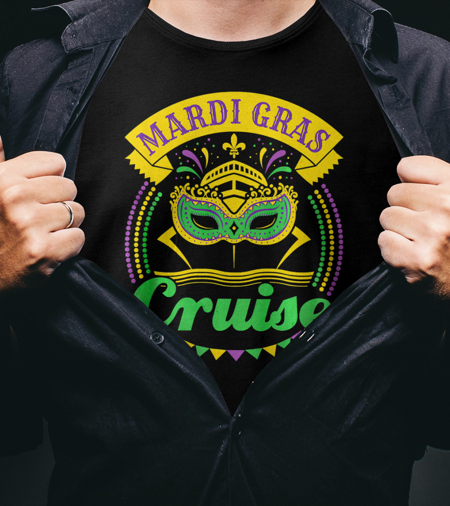 Mardi Gras Cruise Mask T-Shirt