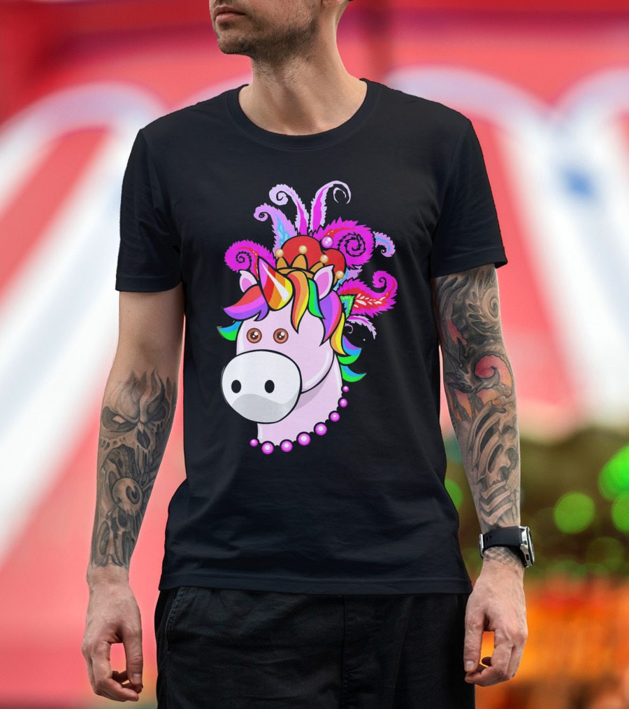 Kids Unicorn Mardi Gras New Orleans T-Shirt