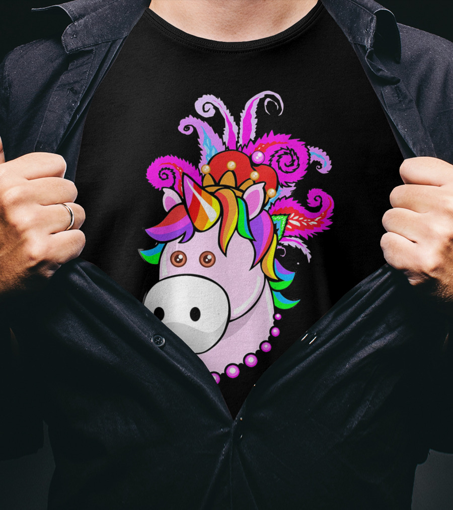 Kids Unicorn Mardi Gras New Orleans T-Shirt