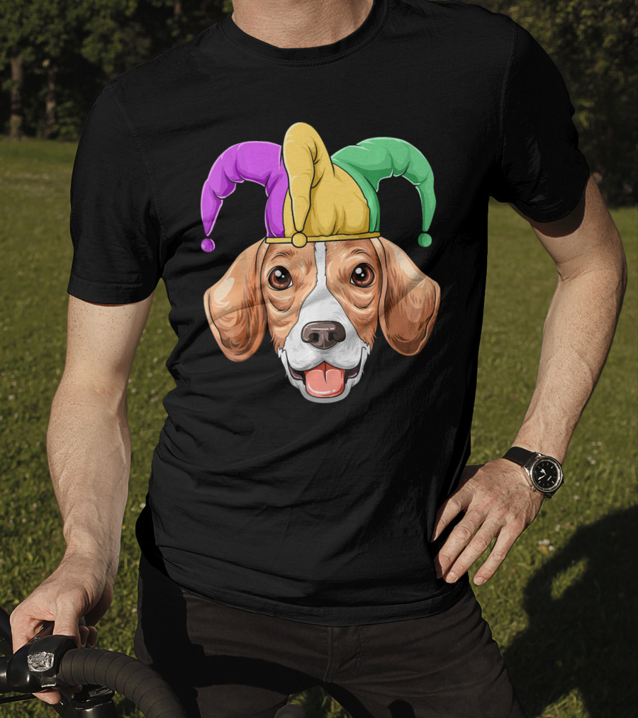 Mardi Gras Beagle Jester Hat Carnival Beagle T-Shirt