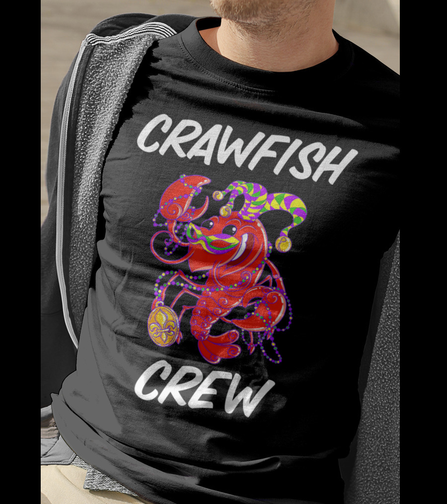 Crawfish Crew Mardi Gras Matching T-Shirt