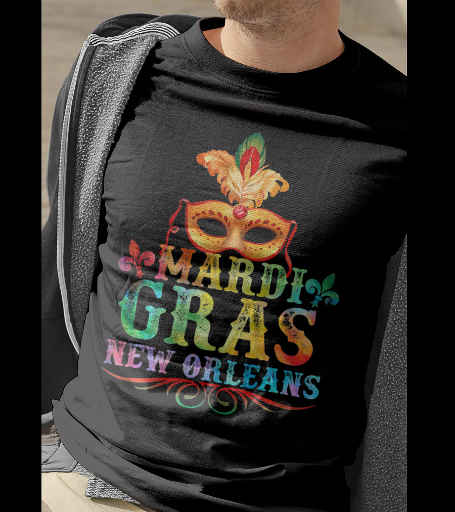 Mardi Gras Mask Fleur De Lis New Orleans T-Shirt