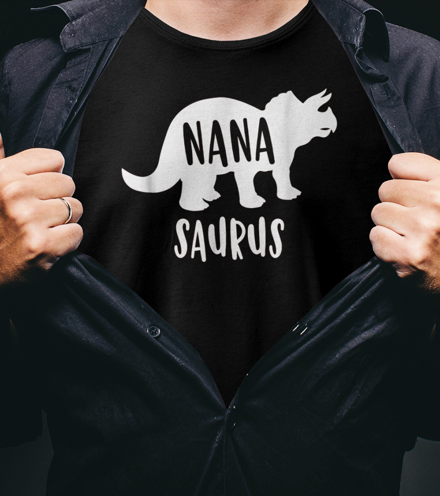 Nanasaurus Funny Dinosaur Nana Saurus Triceratops T-Shirt