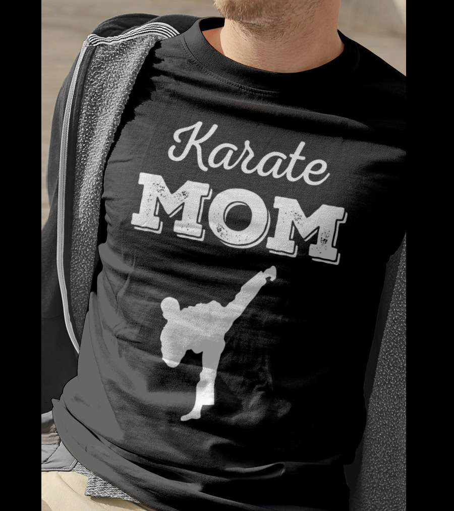 Karate Mom Martial Arts Silhouette Kick T-Shirt