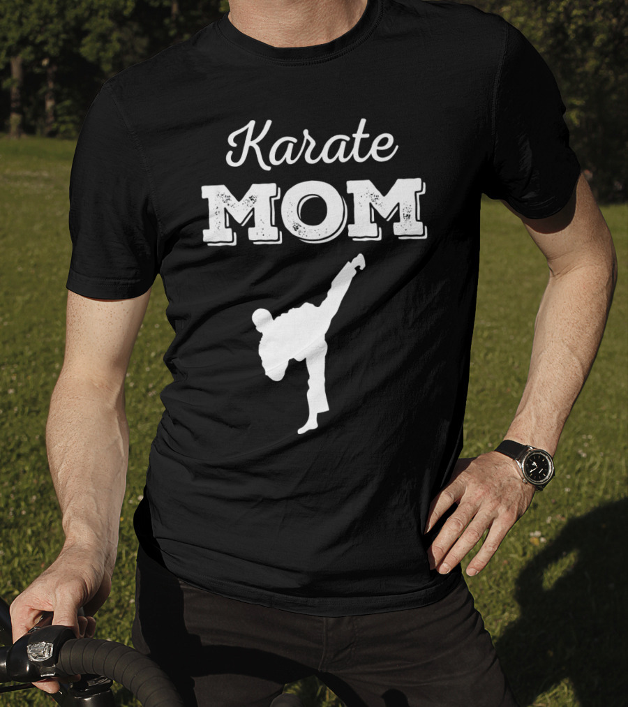 Karate Mom Martial Arts Silhouette Kick T-Shirt