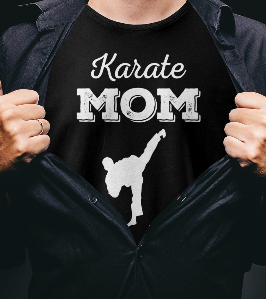 Karate Mom Martial Arts Silhouette Kick T-Shirt