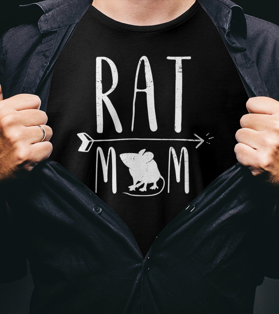 RAT MOM Funny Pet Rat With Arrow And Mouse T-Shirt