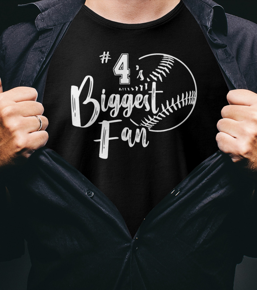 4 Biggest Fan Softball T-Shirt