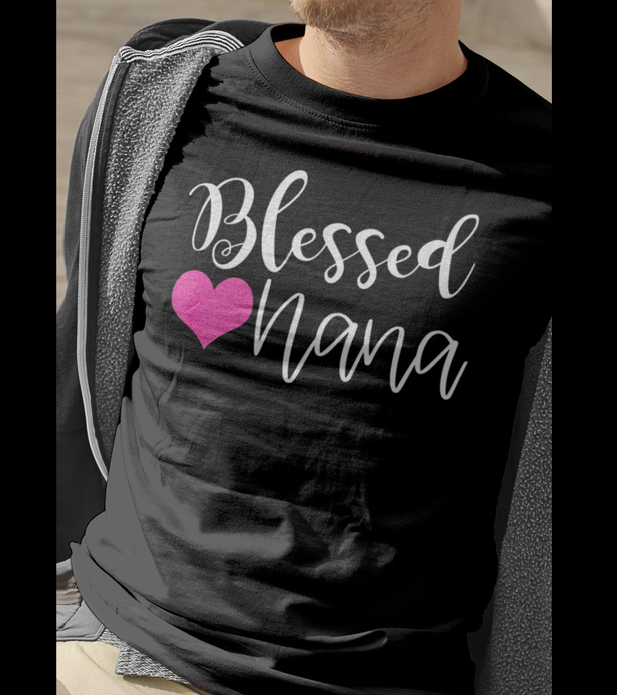 Blessed Nana Pink Heart T-Shirt