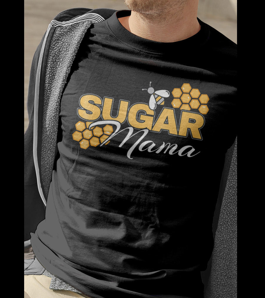 Sugar Mama Bee Hive Honeycomb T-Shirt