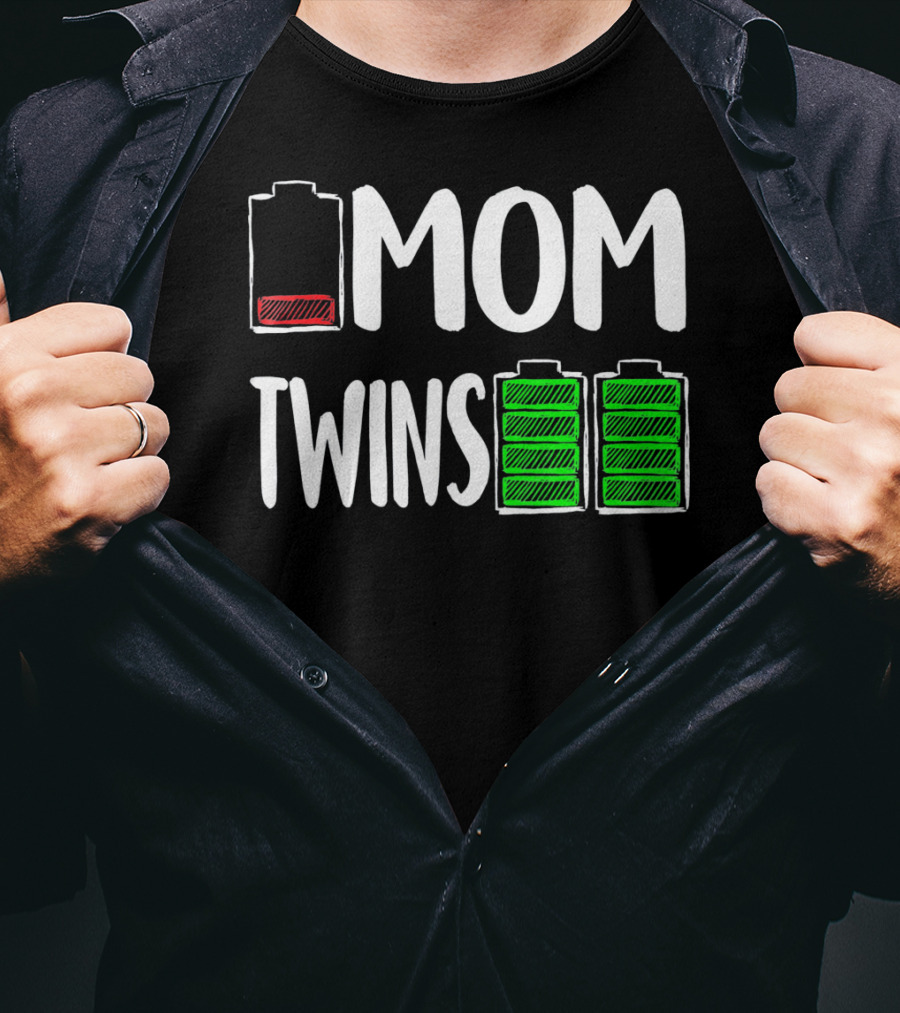 Mom Low Battery Twins Full Charge T-Shirt