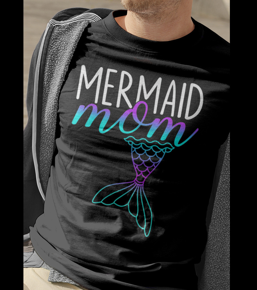 Mermaid Mom Mermom Tail T-Shirt