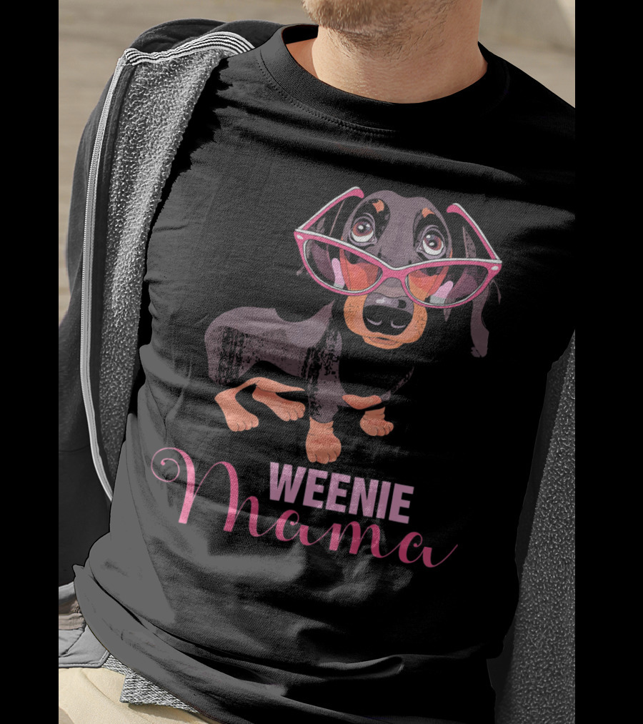 Weenie Mama Cute Dachshund Sunglasses T-Shirt
