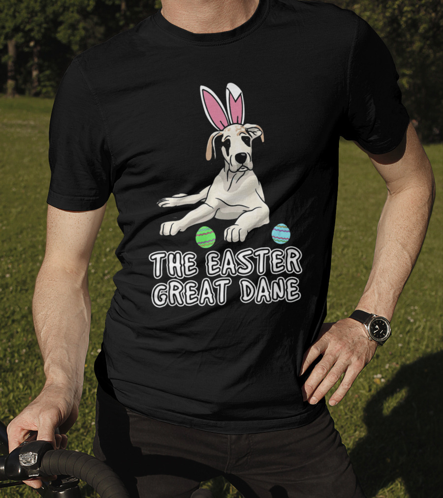 The Easter Great Dane With Bunny Ears And Eggs For Women Wen Mother T-Shirt