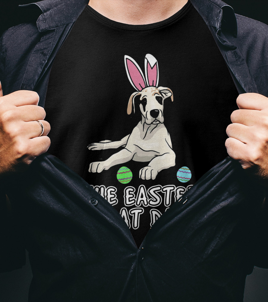 The Easter Great Dane With Bunny Ears And Eggs For Women Wen Mother T-Shirt