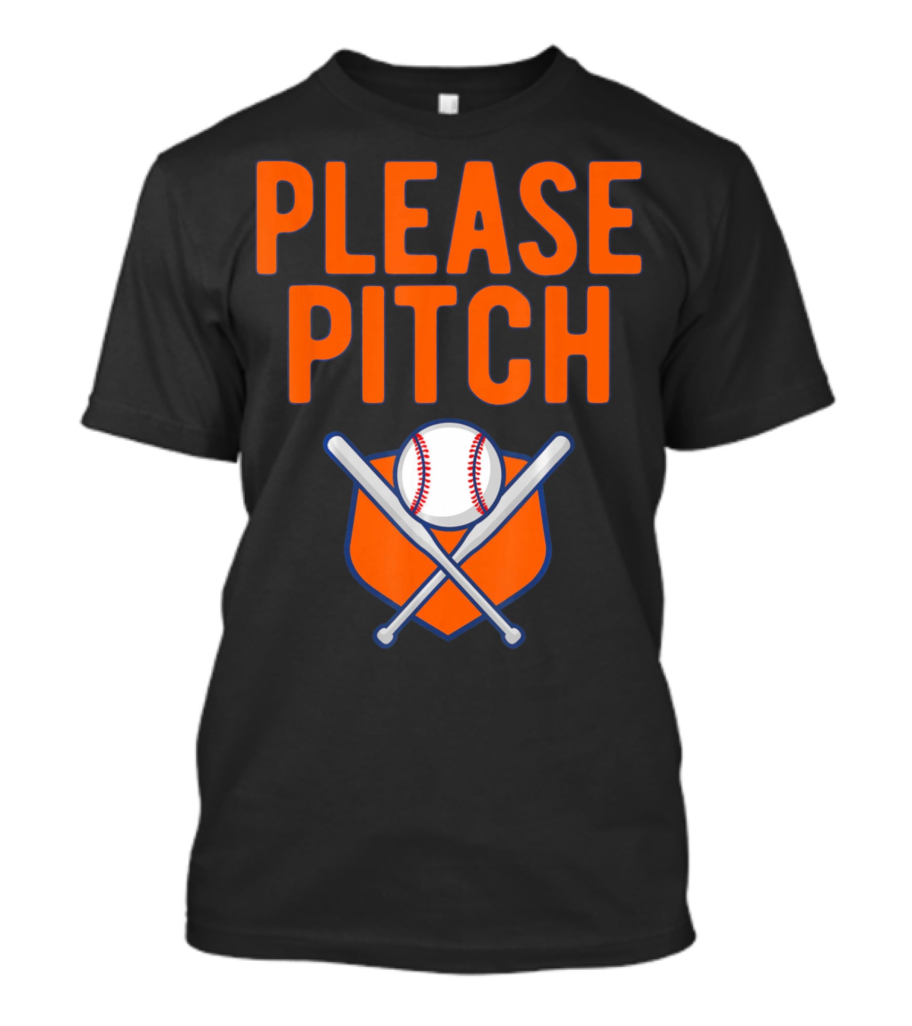 Please Pitch Baseball Funny Adult T-Shirt