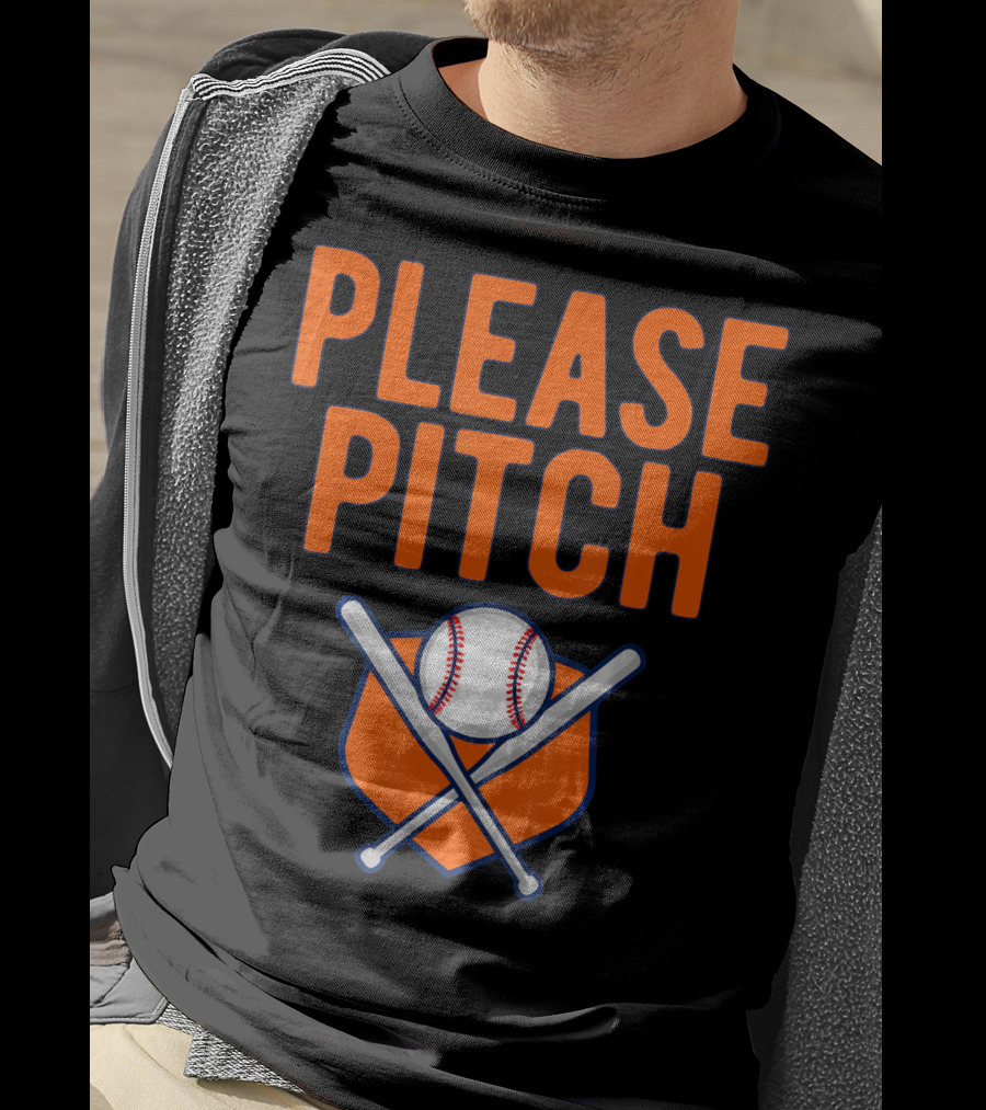 Please Pitch Baseball Funny Adult T-Shirt