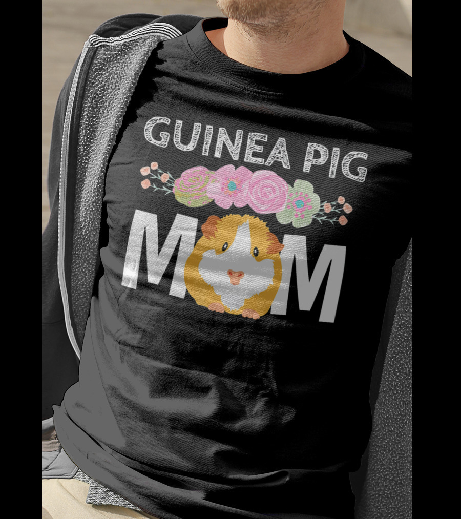 Guinea Pig Mom Cavy Women Girl Clo Floral Pet Lover T-Shirt