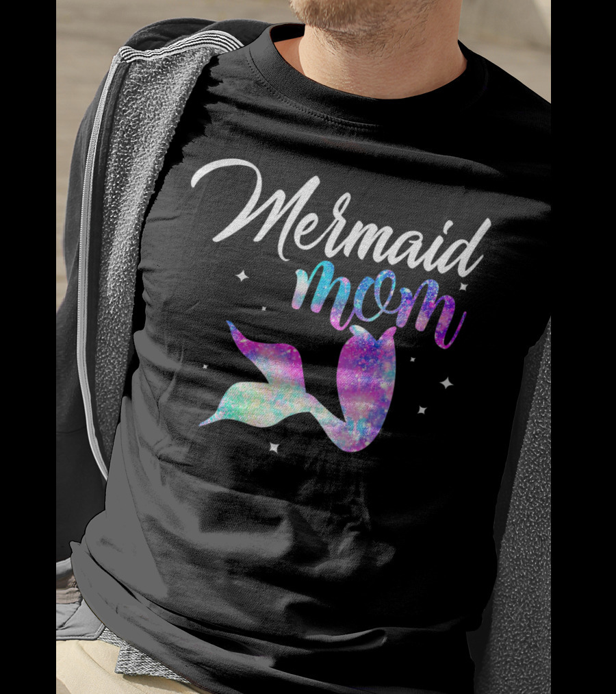 Mermaid Mom Mother Mermom Birthday T-Shirt