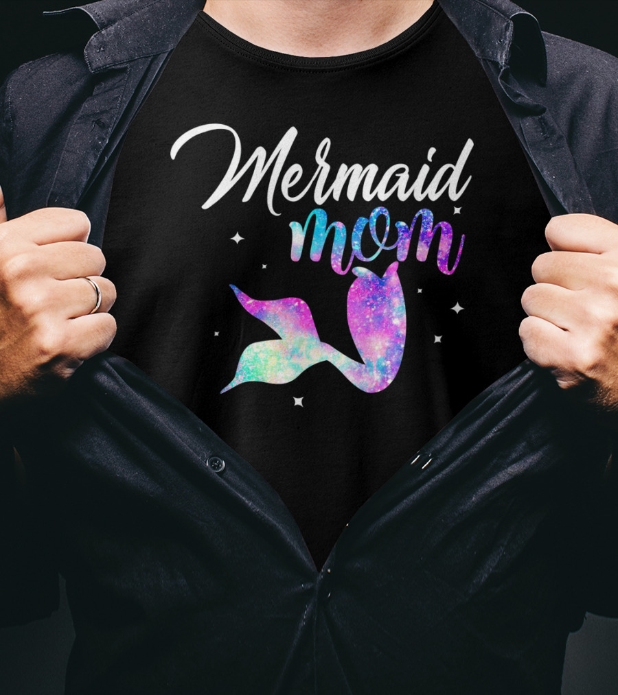 Mermaid Mom Mother Mermom Birthday T-Shirt