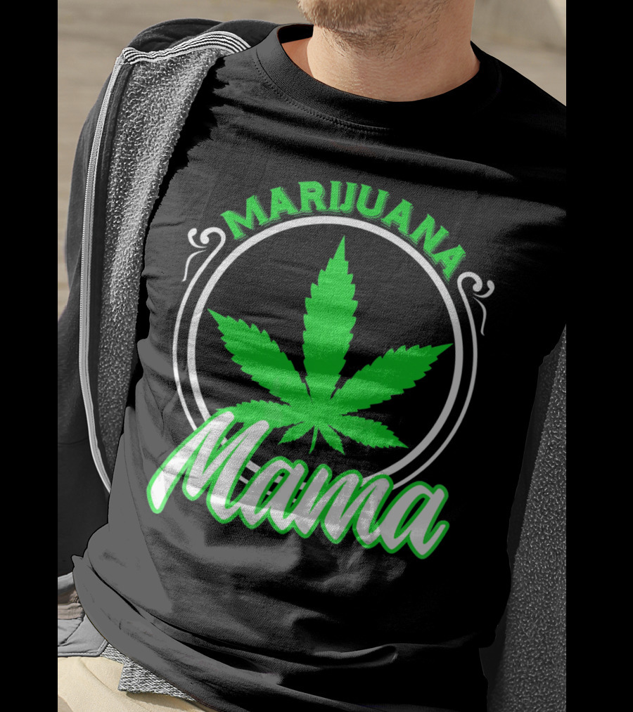 Marijuana Mama Mom Weed Leaf T-Shirt