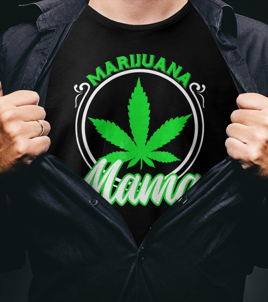 Marijuana Mama Mom Weed Leaf T-Shirt