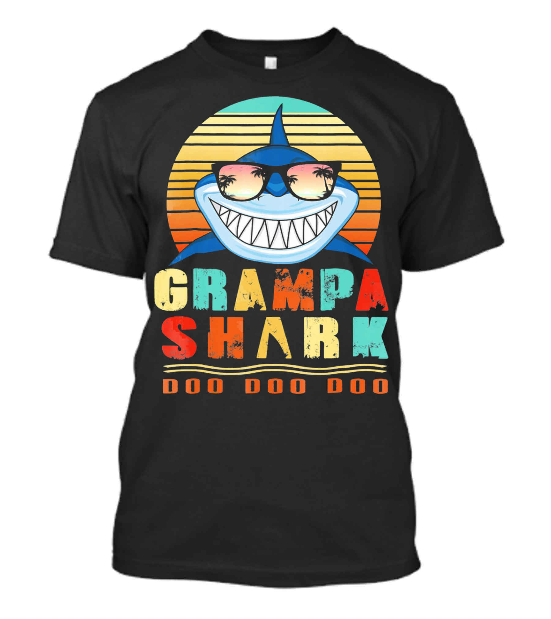Grampa Shark Doo Doo Doo Retro Vintage T-Shirt