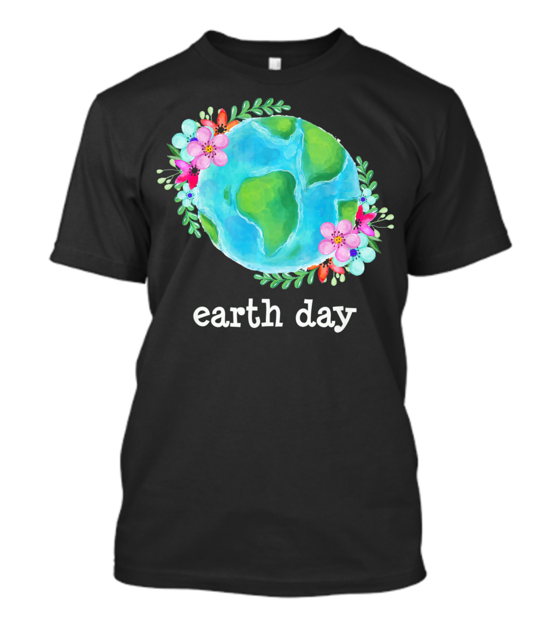 Earth Day Floral Globe Mother Nature T-Shirt