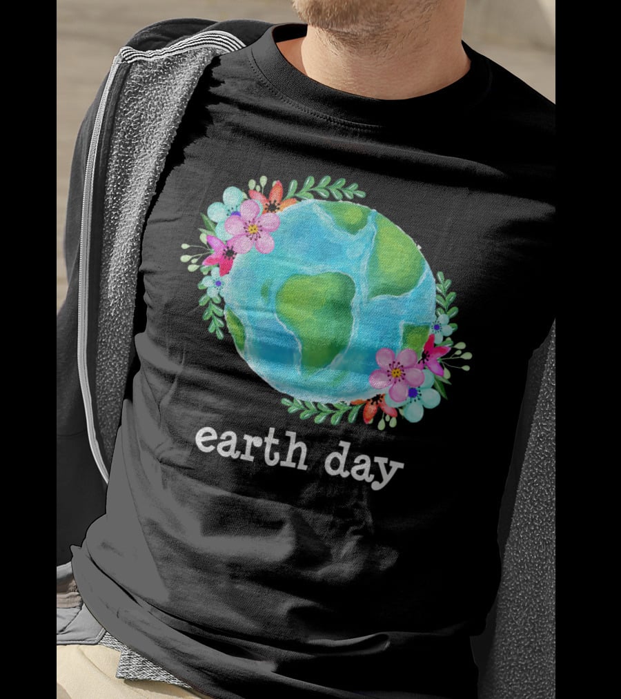 Earth Day Floral Globe Mother Nature T-Shirt