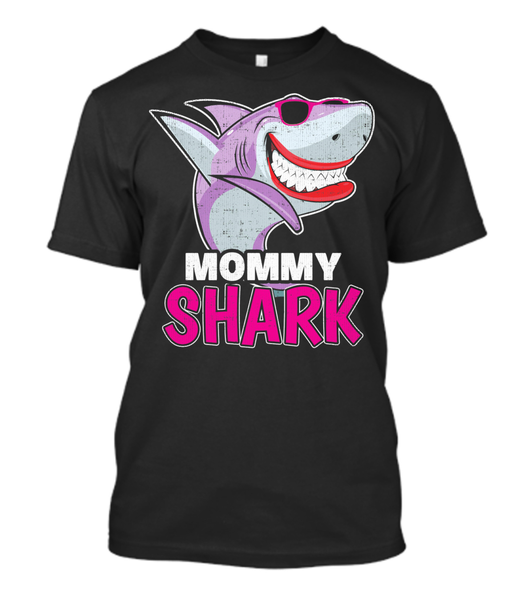 Mommy Shark Dabbing Stylish Sunglasses Fun T-Shirt