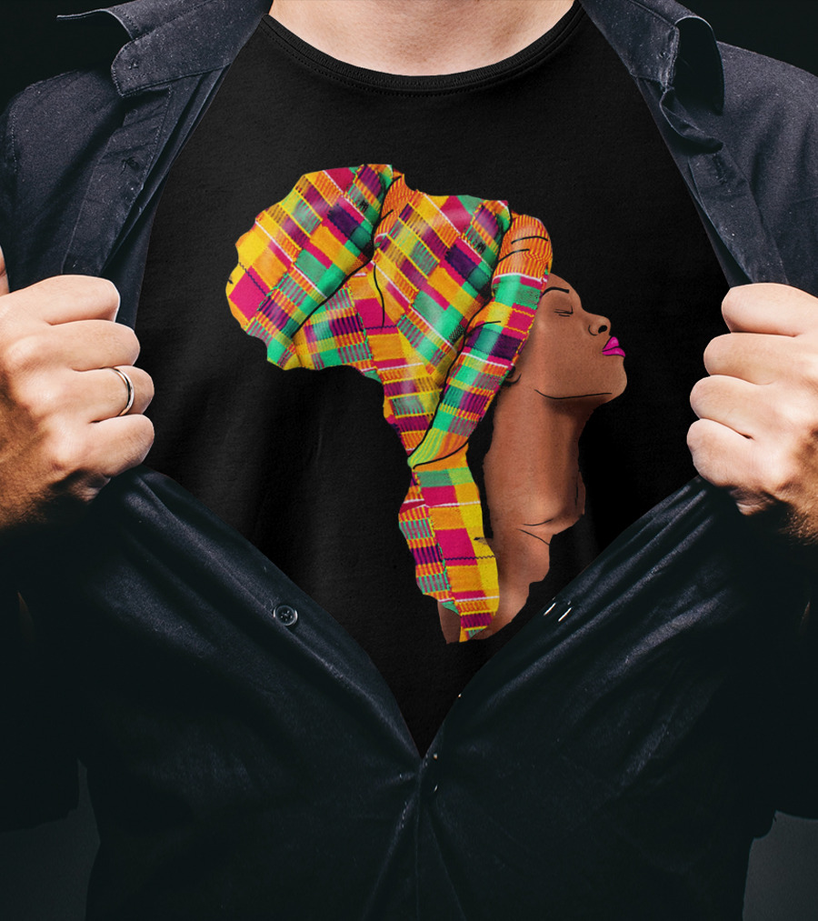 Oheneba Kente Headwrap African Mom Mother's Pride T-Shirt