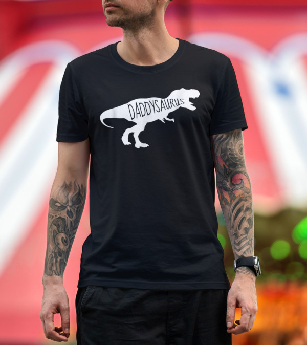 Premium T-Shirt: Daddysaurus Mens Baby Announcement T-Shirt Daddysaurus Mens Baby Announcement T-Shirt