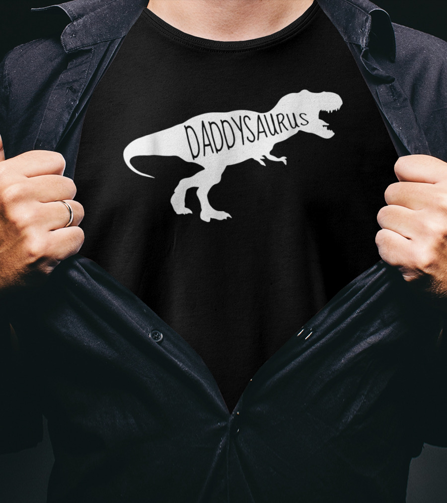 Daddysaurus Mens Baby Announcement T-Shirt