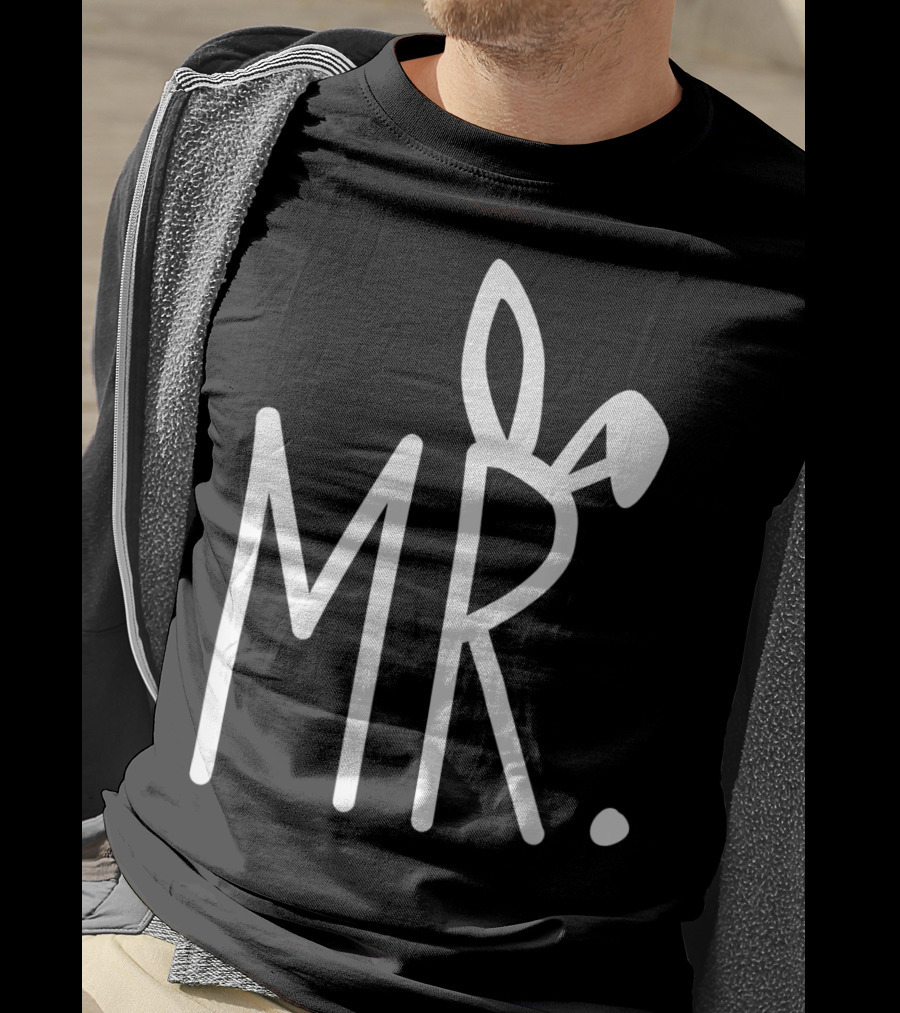 MR. Bunny Ears Mens Easter T-Shirt