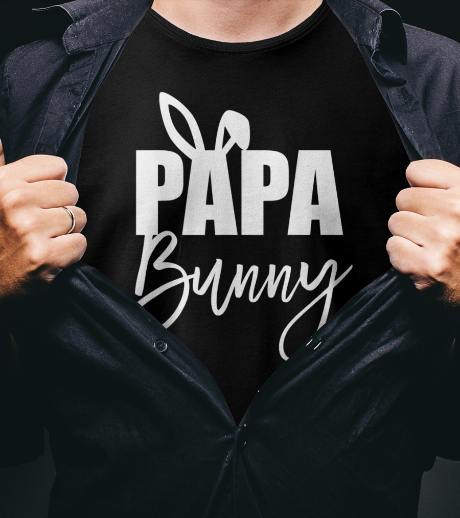 Papa Bunny Mens Funny Easter Basket Stuf T-Shirt