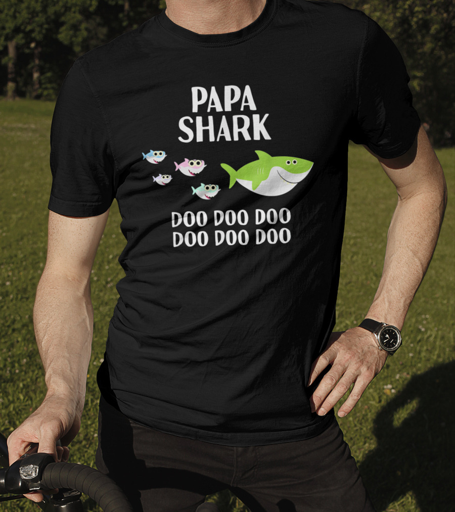 Papa Shark Doo Doo Doo Doo Fathers Mens T-Shirt
