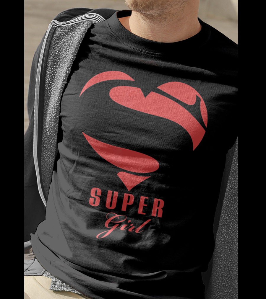 Super Girl Heart Symbol Superhero Mother's Day T-Shirt