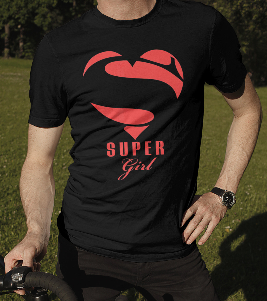 Super Girl Heart Symbol Superhero Mother's Day T-Shirt