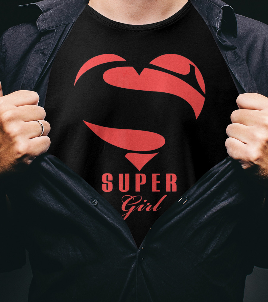 Super Girl Heart Symbol Superhero Mother's Day T-Shirt