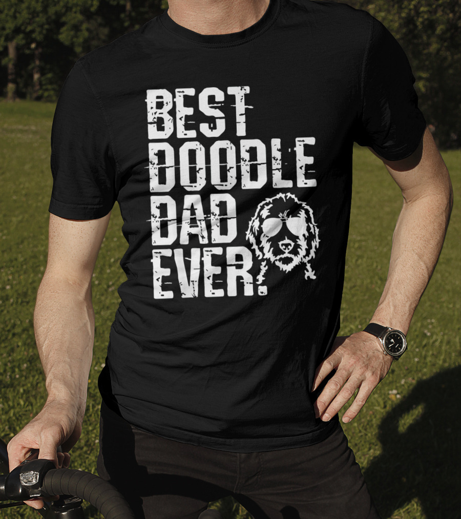 Best Doodle Dad Ever Golden Retrievers Sunglasses T-Shirt
