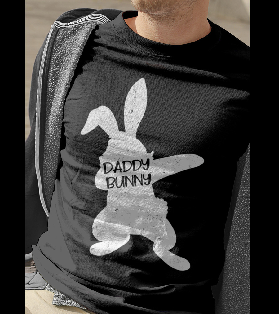 Daddy Bunny Dabbing Rabbit Cute Matching T-Shirt