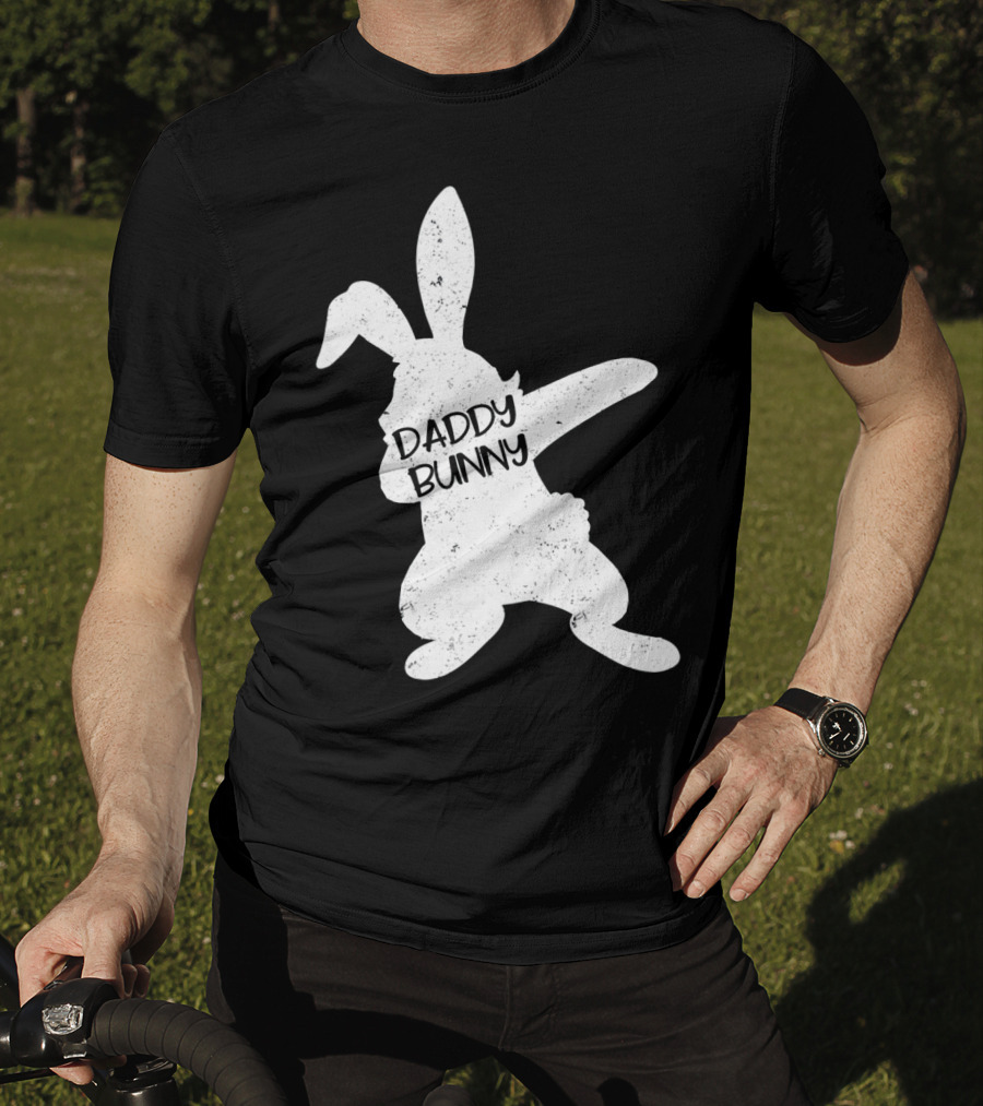 Daddy Bunny Dabbing Rabbit Cute Matching T-Shirt